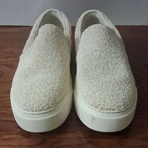 Tory Burch Slip On Ladybug Cream Textured  Sneakers Size 7.5